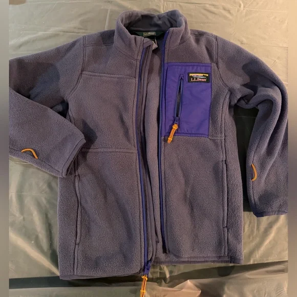 L.L. Bean Blue Fleece Jacket - Picture 1 of 4